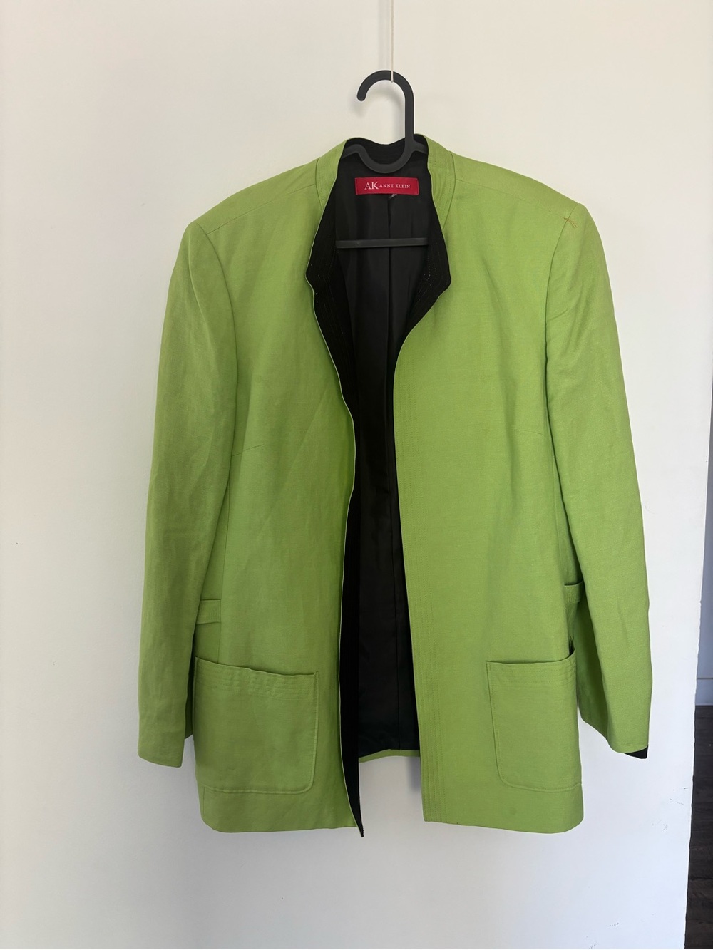 Anne Klein Lime Green Open-Front Blazer